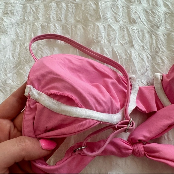 Dippin Daisys High Waist Cheeky Pink Bikini Set Top Bottom Seaport Betty Peony - Picture 10 of 11